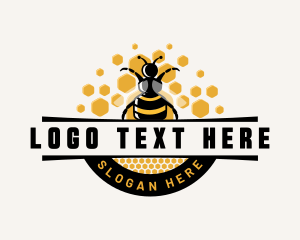 Flying - Insect Honeycomb Bee logo design