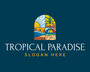 Hawaii - Nature Beach Resort logo design