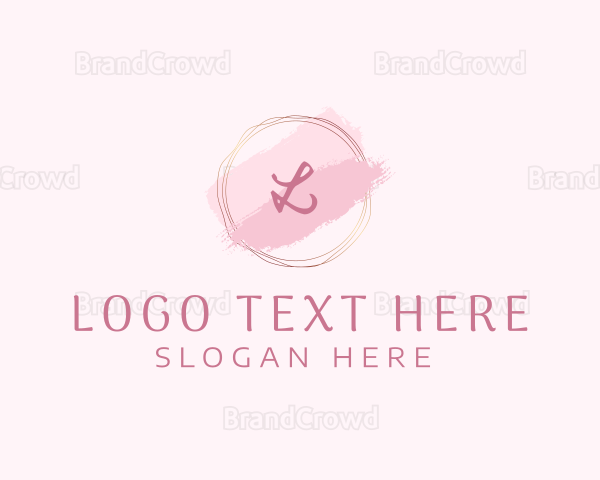 Beauty Cosmetics Brush Stroke Logo