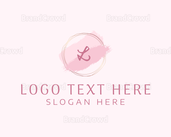 Beauty Cosmetics Brush Stroke Logo