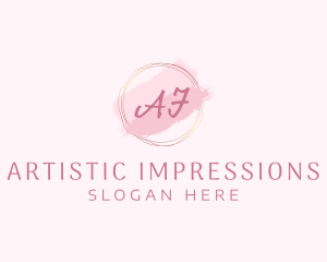 Beauty Cosmetics Brush Stroke logo design