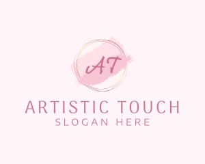 Beauty Cosmetics Brush Stroke logo design