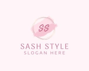 Beauty Cosmetics Brush Stroke logo design