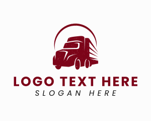 Delivery - Haulage Truck Transport logo design