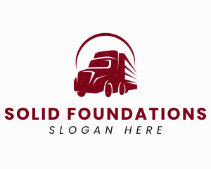 Haulage Truck Transport Logo