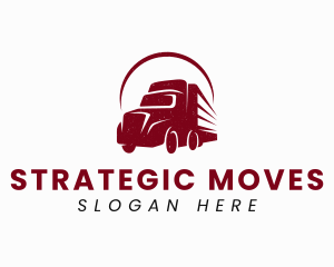 Haulage Truck Transport logo design