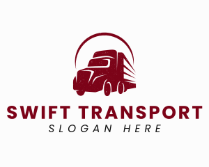 Haulage Truck Transport logo design