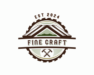 Saw Blade Woodwork logo design