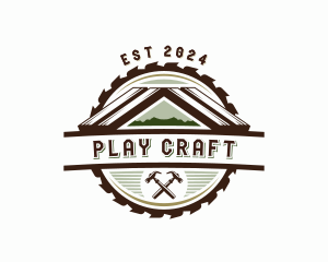 Saw Blade Woodwork logo design