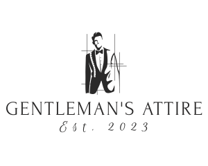 Menswear - Classy Tuxedo Measurement logo design