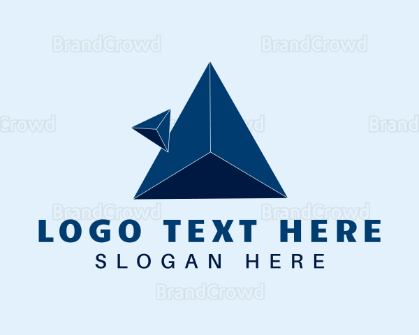 3d Triangle Pyramid Company Logo