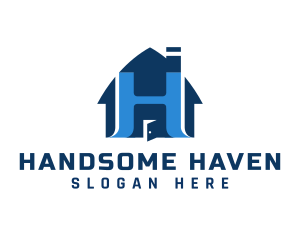 House Structure Letter H logo design