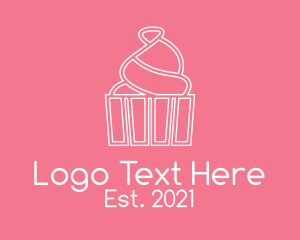 Pastry Cook - Simple Cupcake Icing logo design