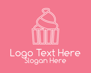 Simple Cupcake Icing Logo