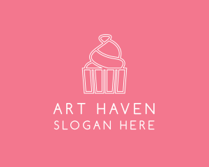 Simple Cupcake Icing logo design