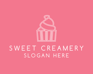 Simple Cupcake Icing logo design