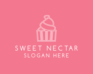 Simple Cupcake Icing logo design