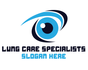 Blue Stroke Eye logo design