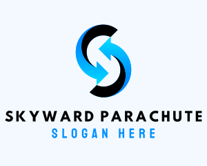 Logistics Arrow Letter S logo design