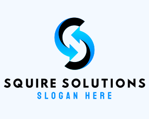 Logistics Arrow Letter S logo design