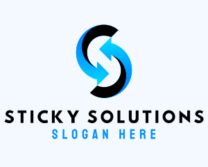 Logistics Arrow Letter S logo design