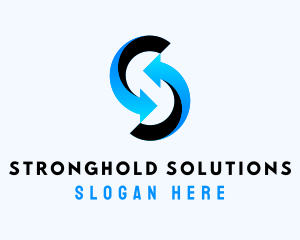 Logistics Arrow Letter S logo design