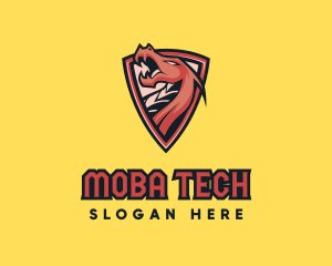 Moba - Angry Dragon Emblem logo design