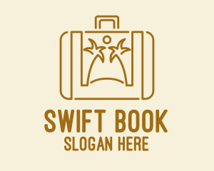 Booking - Holiday Beach Suitcase logo design
