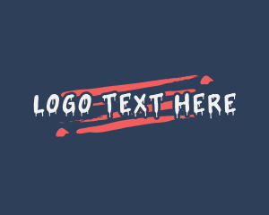 Text Logo - Artistic Paint Drip logo design