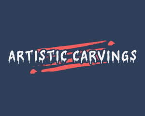 Artistic Paint Drip logo design