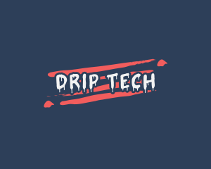 Artistic Paint Drip logo design