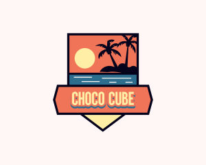 Summer Beach Coast Logo