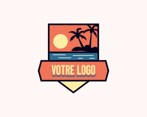 Tour Guide - Summer Beach Coast logo design
