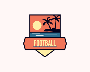 Island - Summer Beach Coast logo design