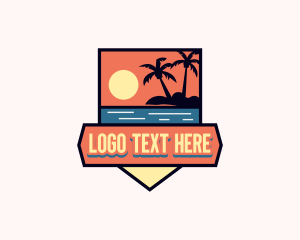 Surfing - Summer Beach Coast logo design