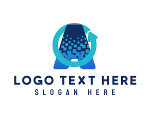 App - Generic Pixel Arrow Letter A logo design