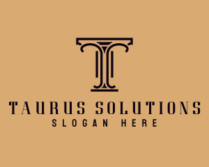 Pillar Column Legal Attorney logo design