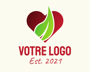 Environment Friendly - Nature Heart Leaf logo design