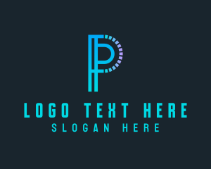 Digital - Generic Tech Letter P logo design
