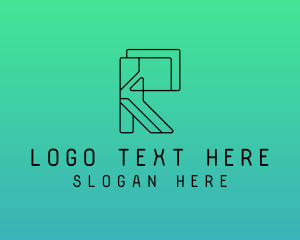 Messaging - Chat Bubble Technology Letter R logo design