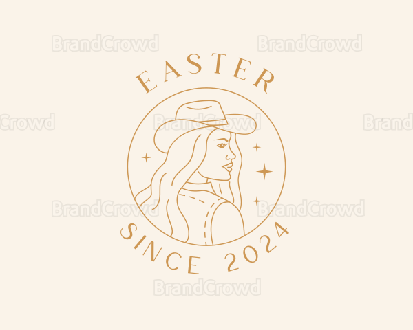 Woman Rodeo Cowgirl Logo