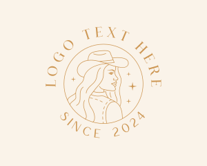 Woman Rodeo Cowgirl Logo