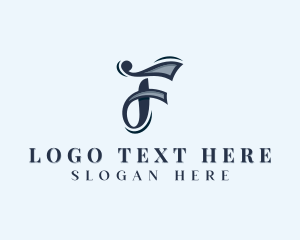 Letter F - Fancy Fashion Tailoring logo design