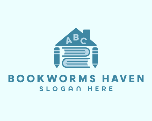 Books - Book Pencil Daycare logo design