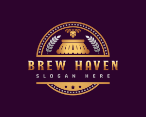 Liquor Brewery Barrel logo design