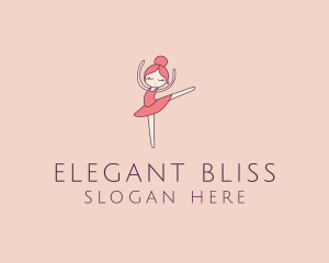 Ballerina Girl Cartoon  Logo