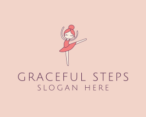 Ballerina - Ballerina Girl Cartoon logo design