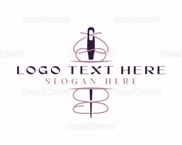 Needle Seamstress Dressmaking Logo