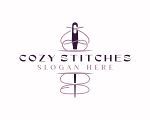 Needle Seamstress Dressmaking logo design