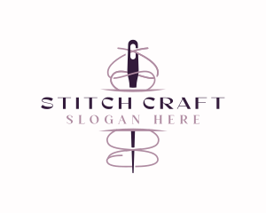 Stitch - Needle Seamstress Dressmaking logo design